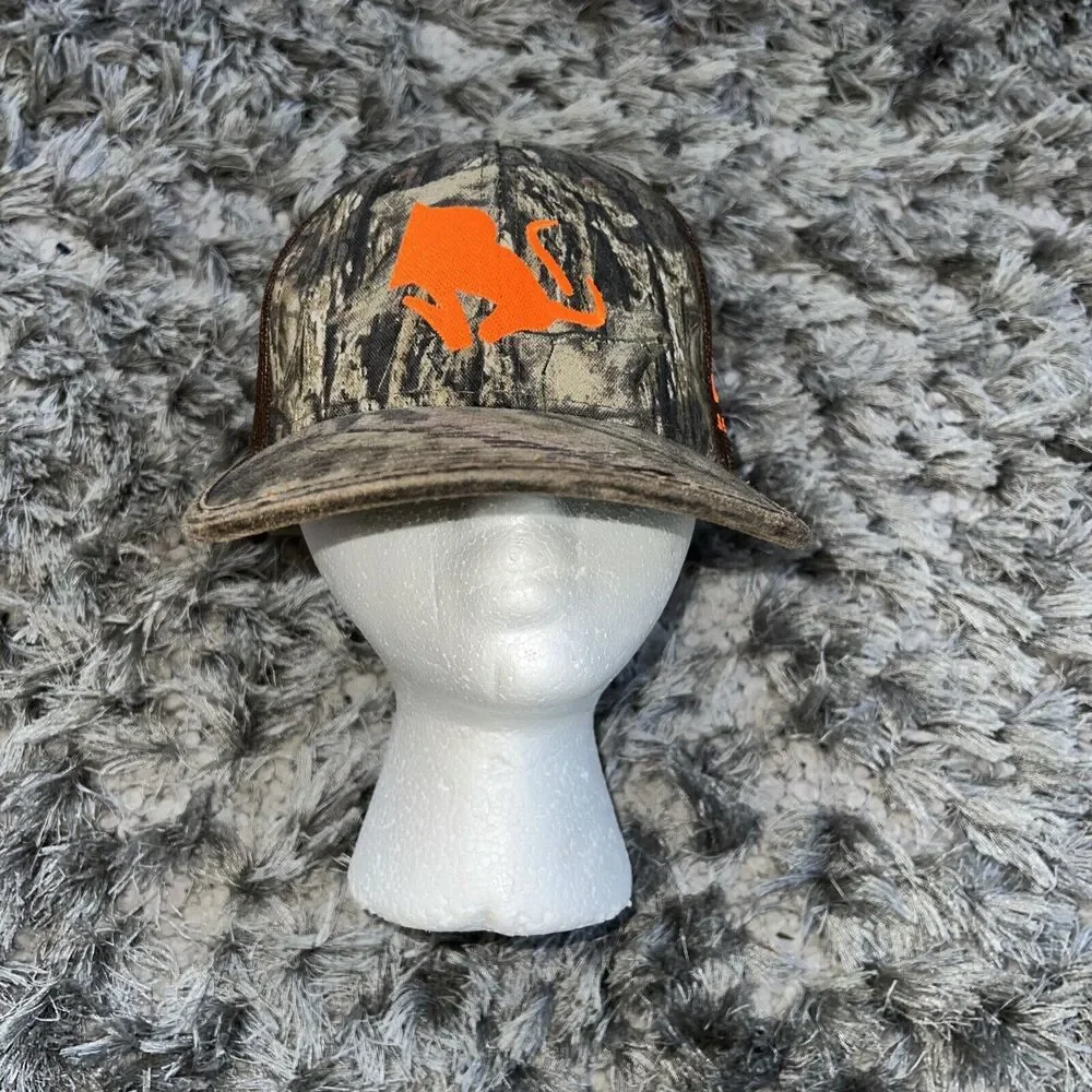 Mossy‎ Oak Hat Mesh Back Stag Industrial Adjustable Strap Trucker Cap